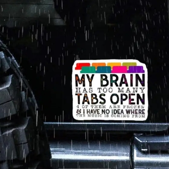 Humorous Brain Tabs Sticker - Picture 2 of 4